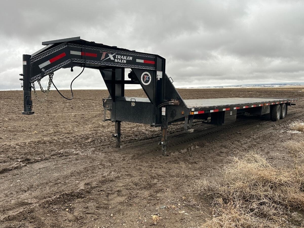 40ft Metal Deck Gooseneck Trailer thumbnail 2